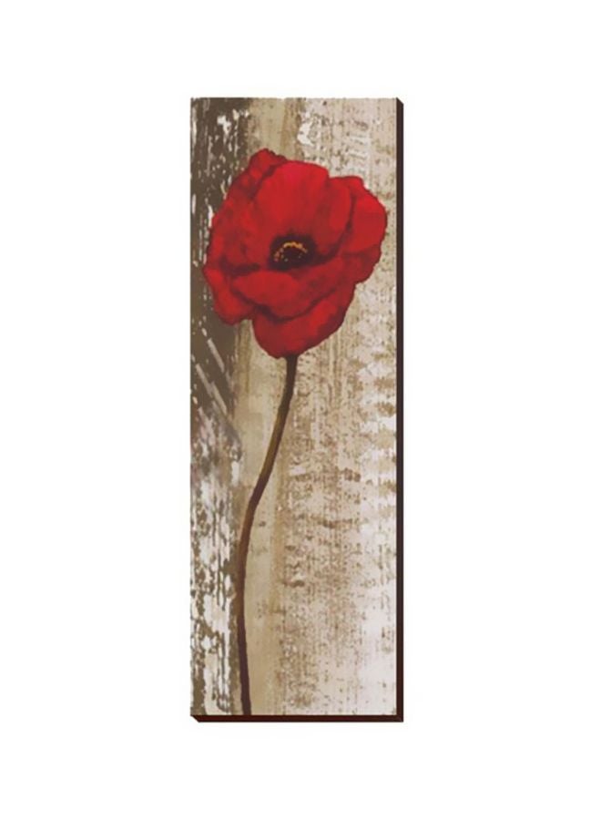 لوحة جدارية لتزيين الحائط مع إطار بني/أحمر/أبيض 29x99سم