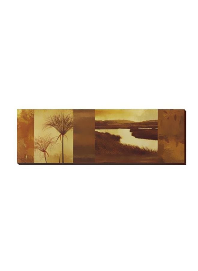 Decorative Wall Poster Brown/Beige 54x18cm