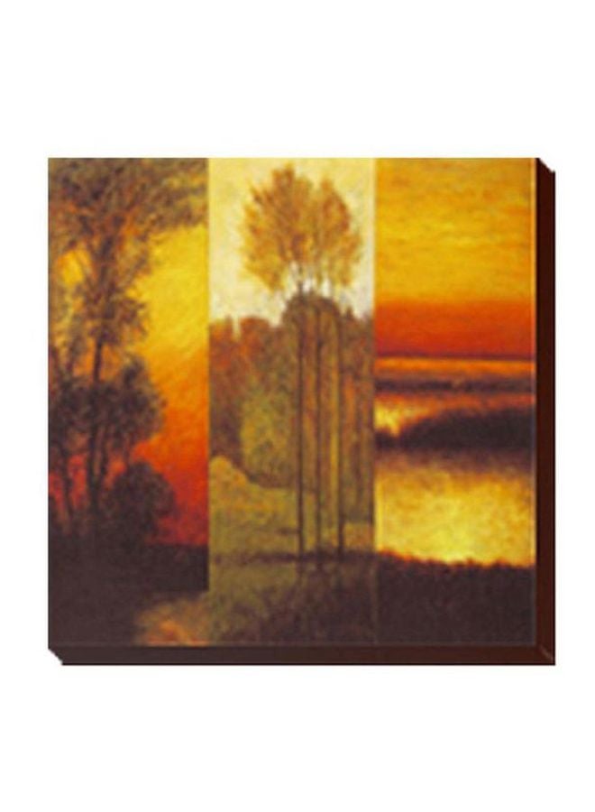 Decorative Wall Painting With Frame Multicolour 24x24cm