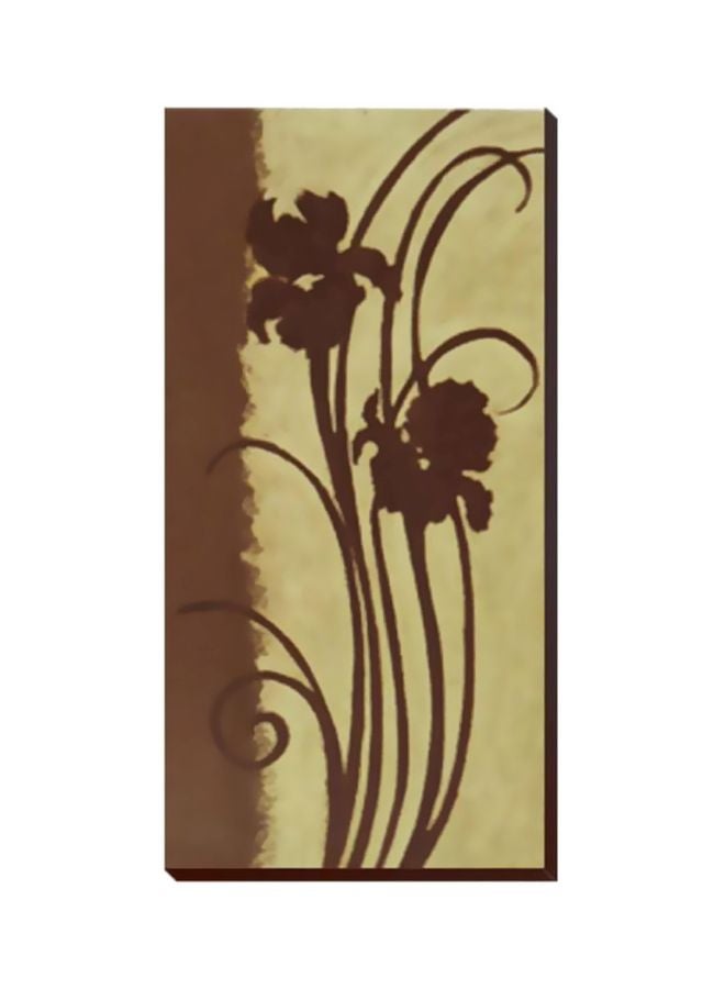 Decorative Wall Painting Brown/Beige 13x45cm