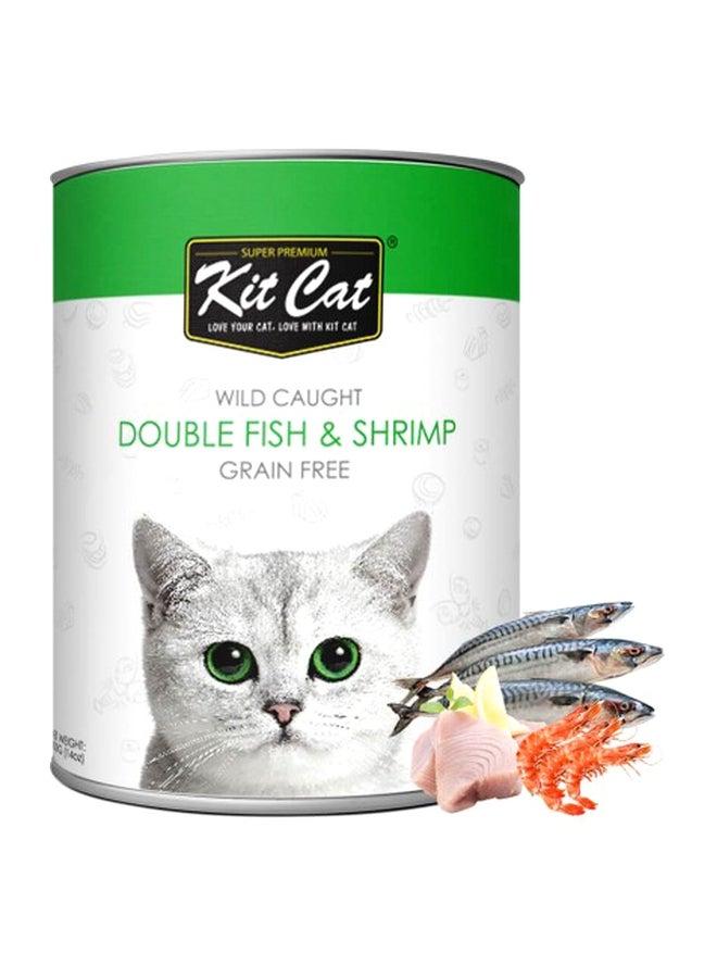 كيت كات طعام وايلد كوت للحيوانات الأليفة من السمك والجمبري المزدوج متعدد الألوان 400جرام
