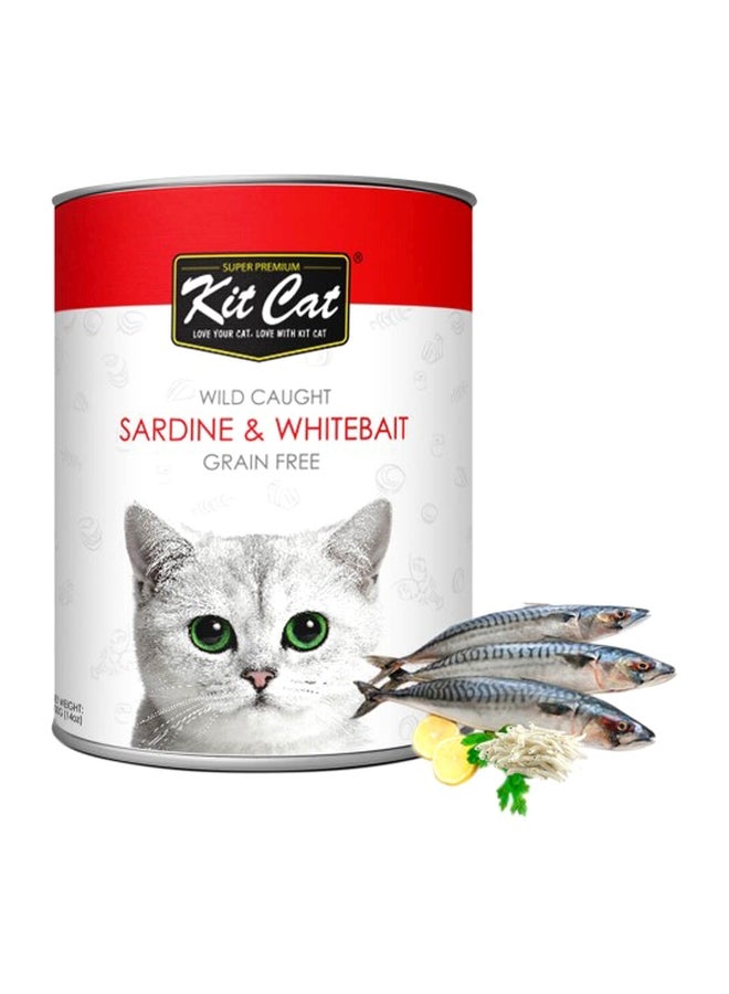 Kit Cat Wild Caught Sardine And Whitebait Multicolour 400grams