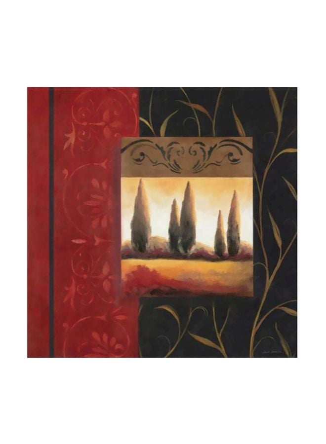 فوتو بلوك لوحة جدارية لتزيين الحائط مع إطار أحمر/ أسود/ بني 34x34سم