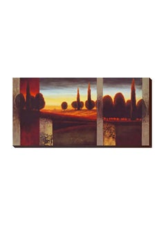 Decorative Wall Painting With Frame Multicolour 40x30cm