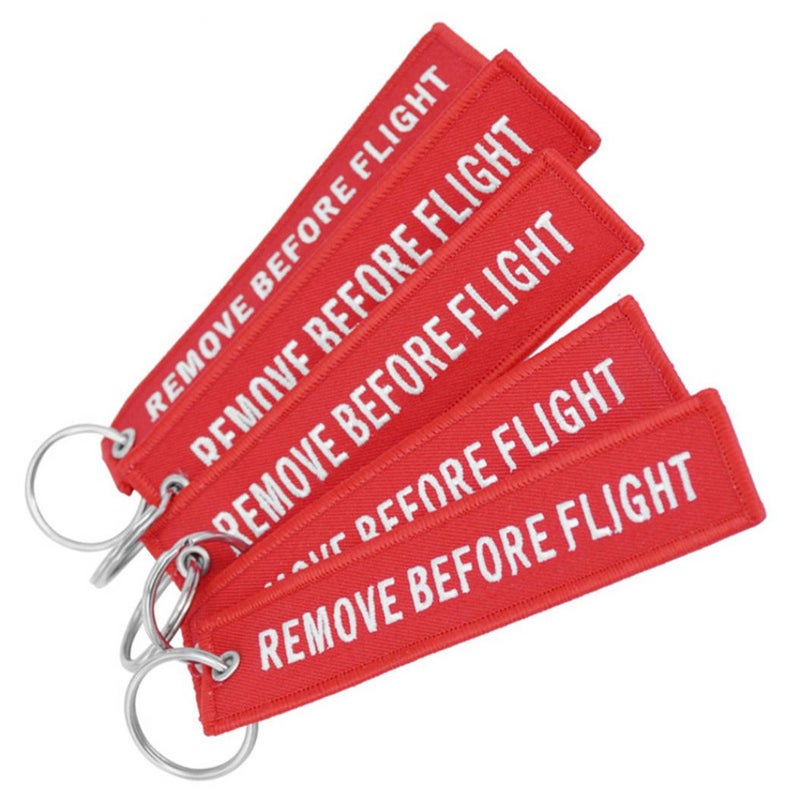 Bluelans Remove Before Flight Pattern Keychain White/Green - Image 3
