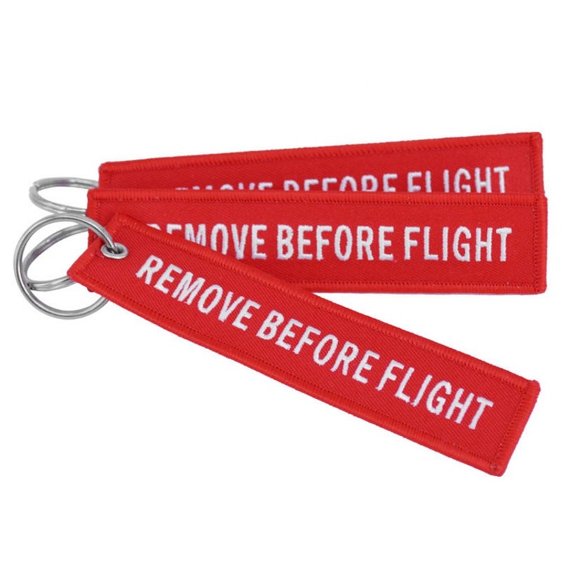 Bluelans Remove Before Flight Pattern Keychain Black/White - Image 4