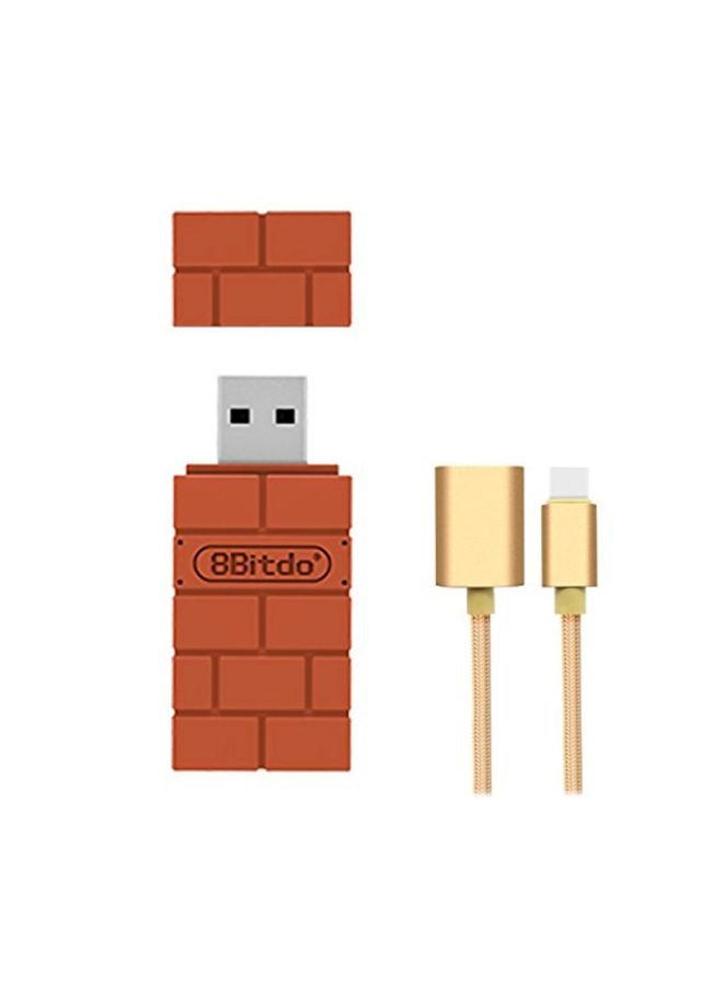 FASTSNAIL 8Bitdo Bluetooth Controller Adapter With OTG Cable Brown  - Image 1
