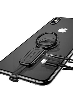 Usams Audio And Charger Phone Holder For iPhone iPhone X/XS/7 Plus/8 Plus Black  - Image 2