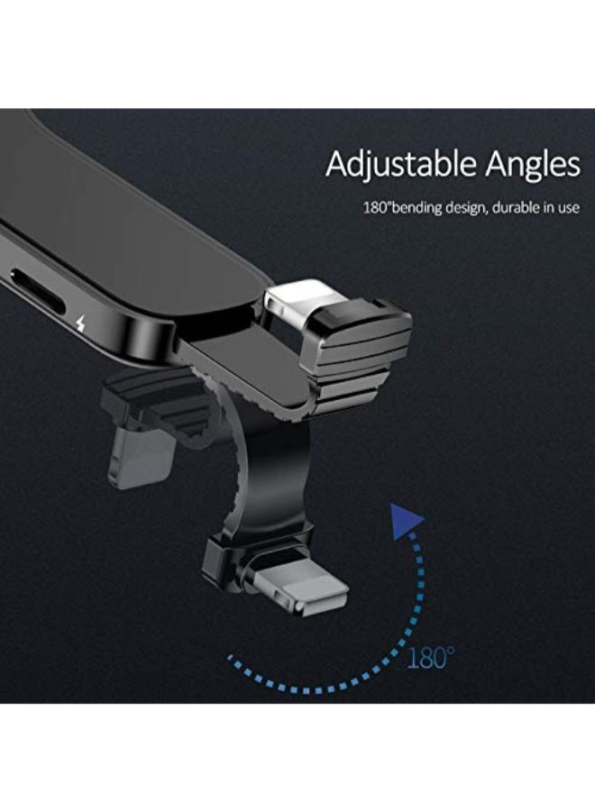 أوسامس حامل للشاحن والهاتف المحمول مناسب لكل من هاتف آيفون وآيفون X وXS و7 بلس 8 بلس أسود - Image 4
