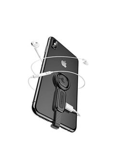 Usams Audio And Charger Phone Holder For iPhone XS/XS Max/XR/X/6/6S/7/8/ Plus 5 S Black  - Image 2
