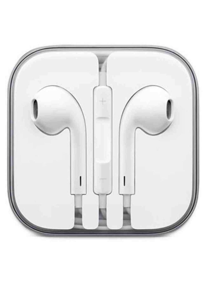 سماعة أذن داخلية سلكية مزودة بميكروفون أبيض - Image 2