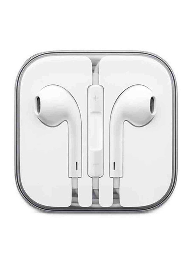 سماعة أذن داخلية سلكية مزودة بميكروفون أبيض - Image 1