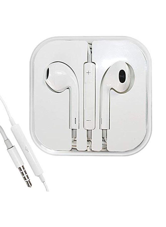 Wired In-Ear Headphone With Mic White 