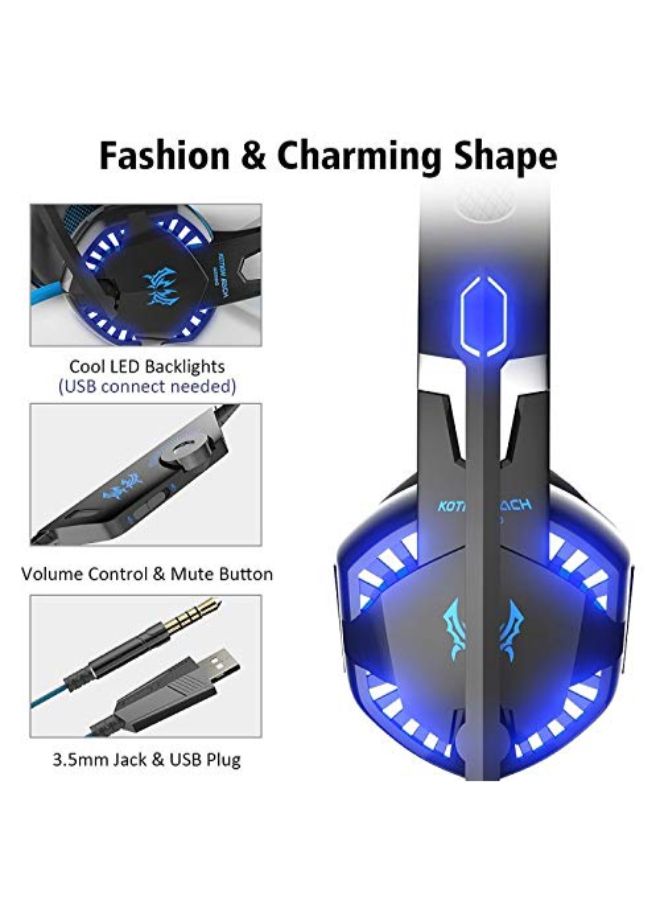 كوشن إيتش سماعة رأس ستيريو سلكية بتصميم يغطي الأذن للألعاب مزودة بميكروفون لأجهزة بلايستيشن 4/بلايستيشن 5/إكس بوكس ون/الإكس بوكس سيريس إكس/نينتندو سويتش/أجهزة الكمبيوتر - Image 2