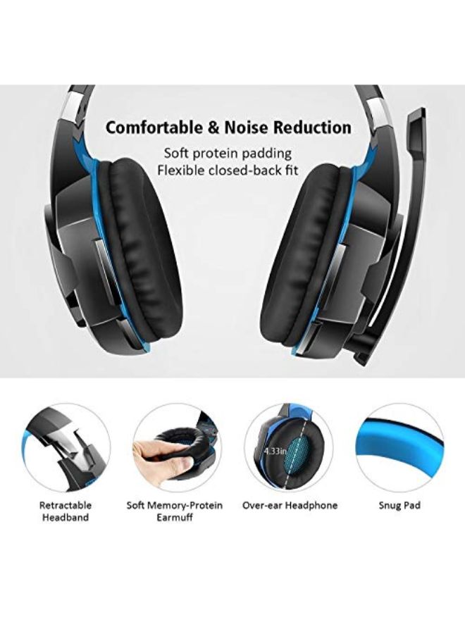 كوشن إيتش سماعة رأس ستيريو سلكية بتصميم يغطي الأذن للألعاب مزودة بميكروفون لأجهزة بلايستيشن 4/بلايستيشن 5/إكس بوكس ون/الإكس بوكس سيريس إكس/نينتندو سويتش/أجهزة الكمبيوتر - Image 3