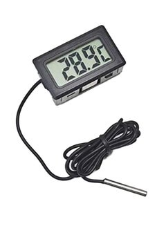 مقياس حرارة رقمي للثلاجة مزود بشاشة LCD أسود
