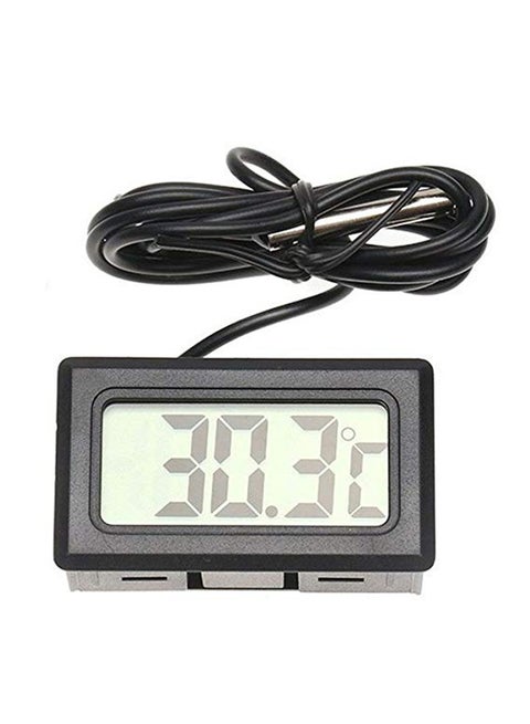 Digital Refrigerator Thermometer With LCD Display Black