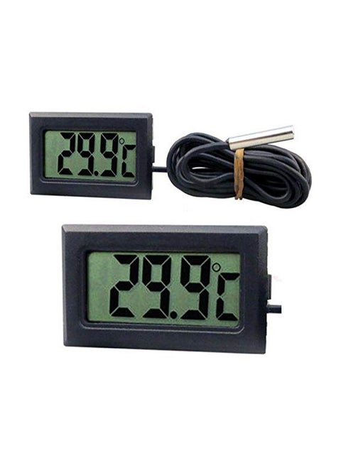 Digital Refrigerator Thermometer With LCD Display Black