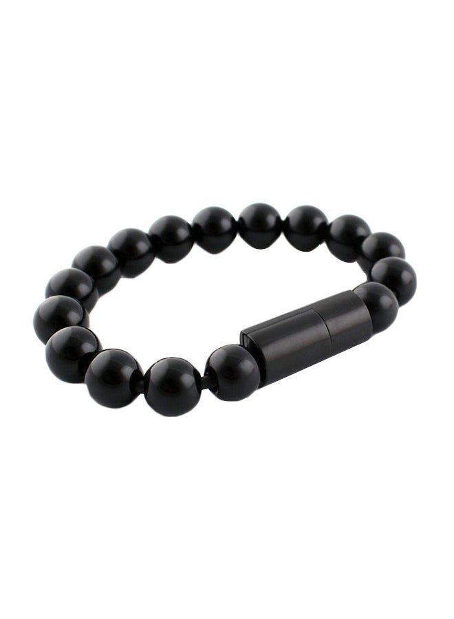 Data Sync Charging Cable Bracelet For Apple iPhone 5/5c/5s/6 Black  - Image 1