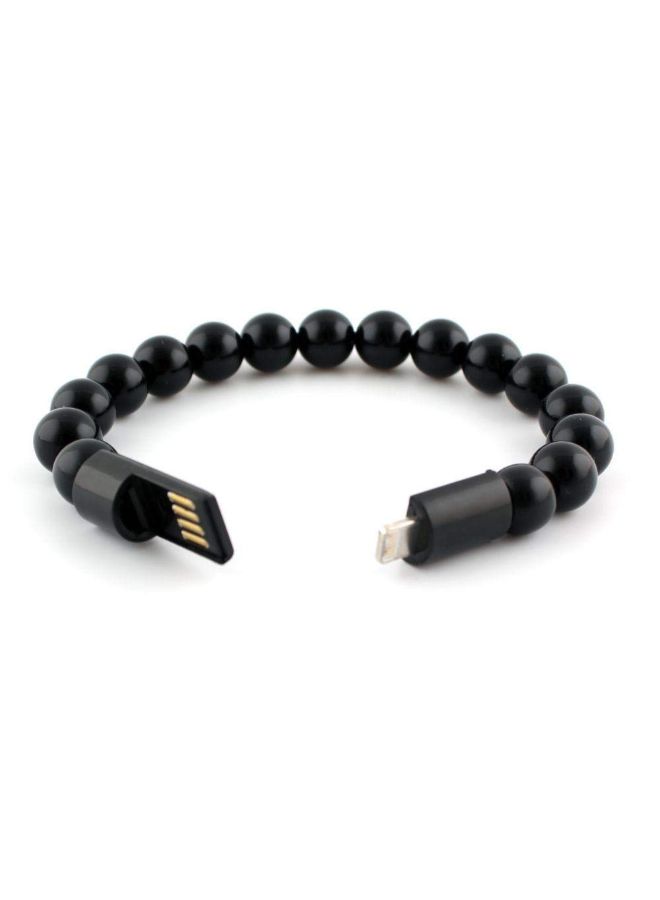 Data Sync Charging Cable Bracelet For Apple iPhone 5/5c/5s/6 Black  - Image 2