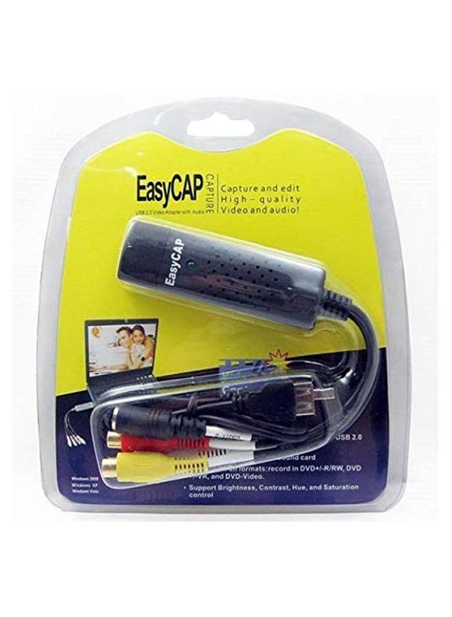 Easycap - USB 2.0 VHS DVR Video Capture Childproof Adapter Multicolour - Image 1