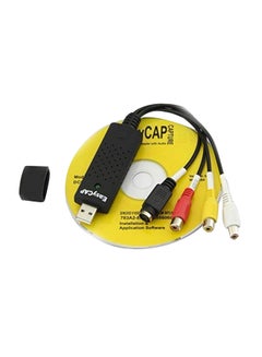 Easycap Female To Male USB 2.0 VHS DVR Video Capture Adapter Multicolour 