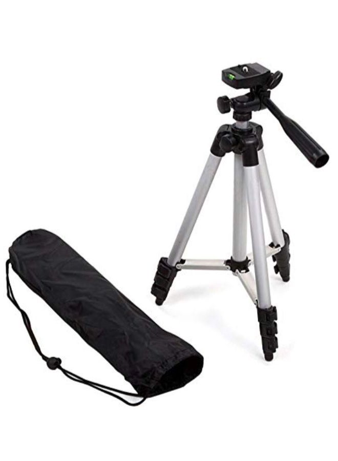 Portable Tripod With Carry Case Silver/Black - Image 3