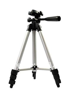 Portable Tripod Stand For DSLR Camera Silver/Black