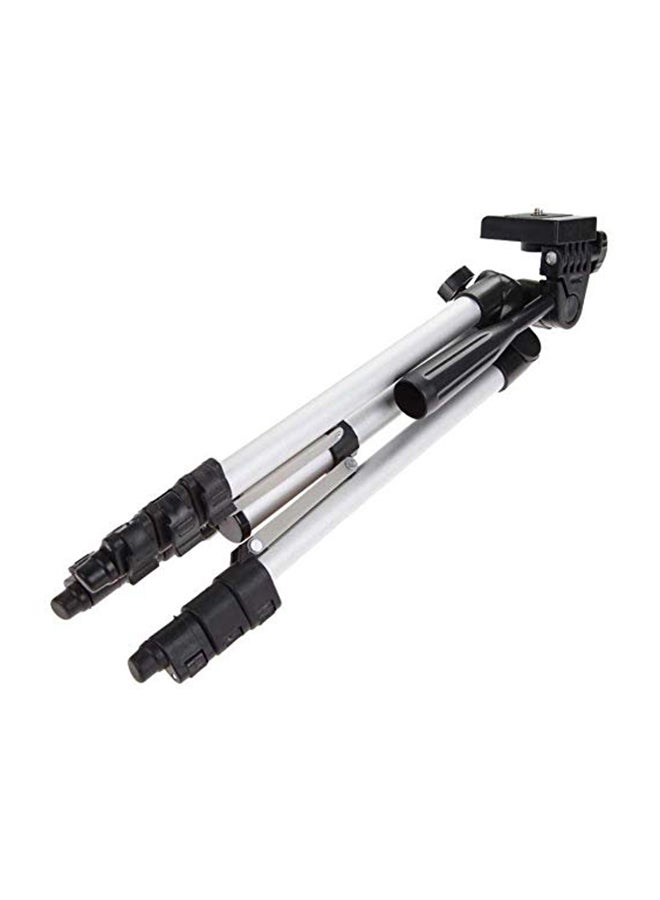 Portable Tripod Stand For DSLR Camera Silver/Black