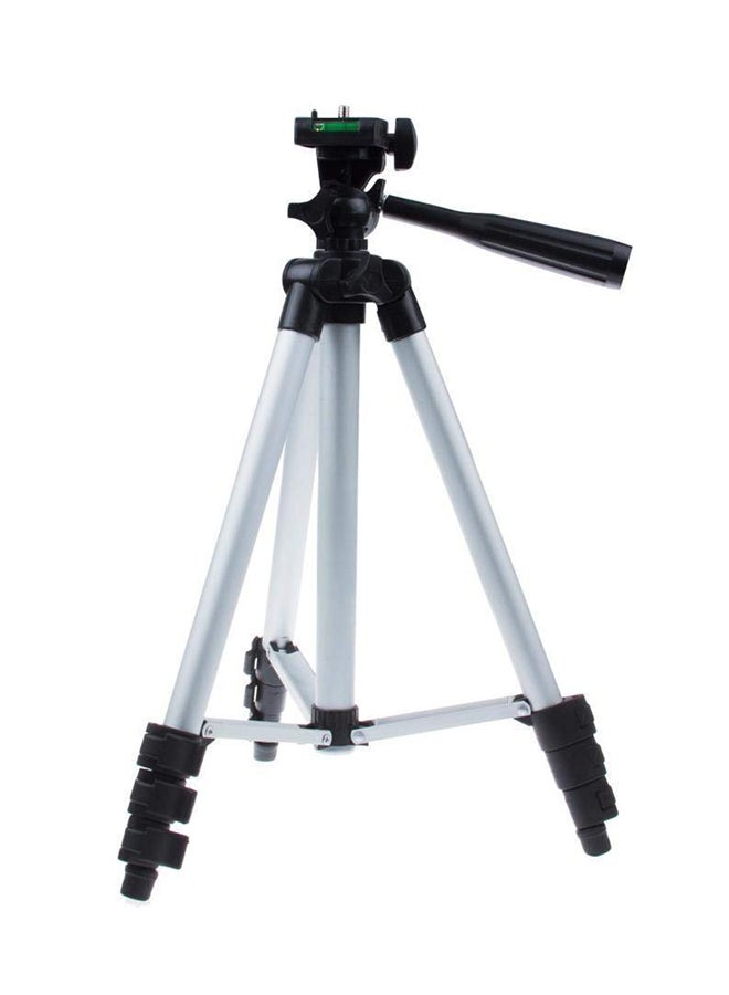 Universal Adjustable Tripod Stand Support Silver/Black - Image 1