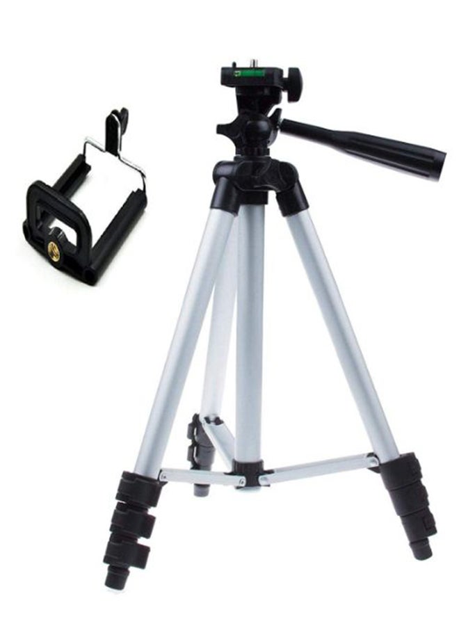 Universal Adjustable Tripod Stand Support Silver/Black - Image 2