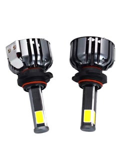 طقم محولات المصابيح الأمامية HB3 9005 LED من قطعتين