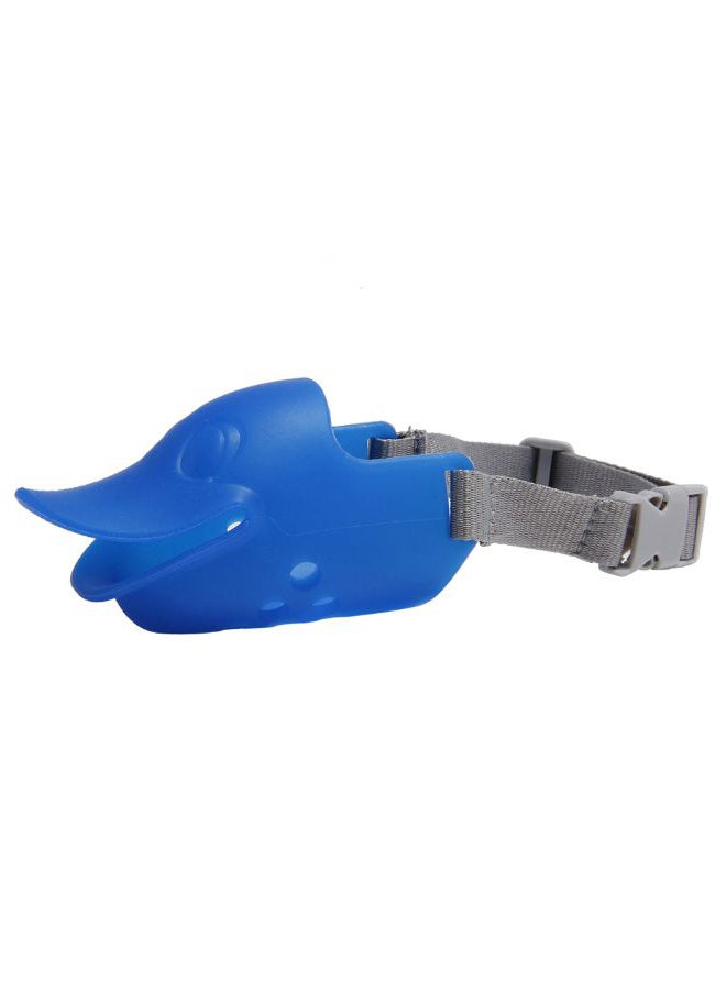 Generic Duck-Mouth Shaped Anti-Bite Muzzle With Adjustable Belt Blue/Grey XL 