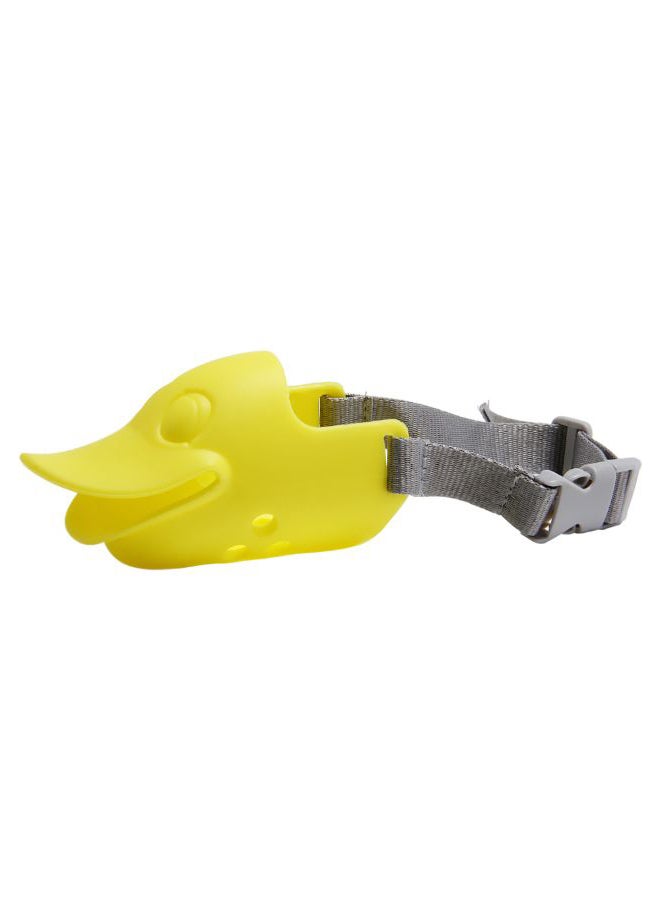 Generic Duck-Mouth Shaped Anti-Bite Muzzle With Adjustable Belt Yellow/Grey XL 
