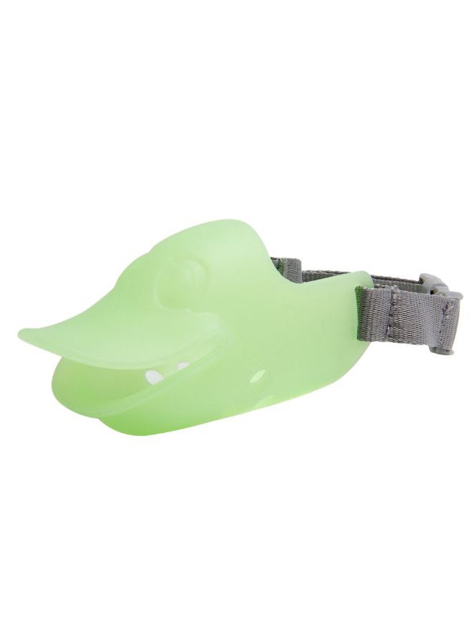 Generic Duck-Mouth Shaped Anti-Bite Muzzle With Adjustable Belt Green/Grey L 