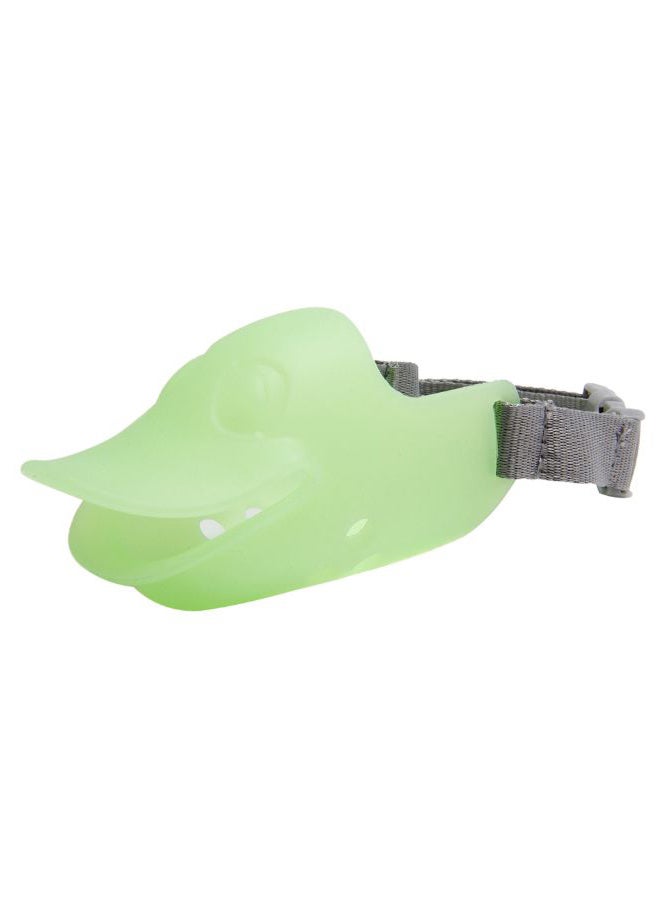 Generic Duck-Mouth Shaped Anti-Bite Muzzle With Adjustable Belt Green/Grey M 