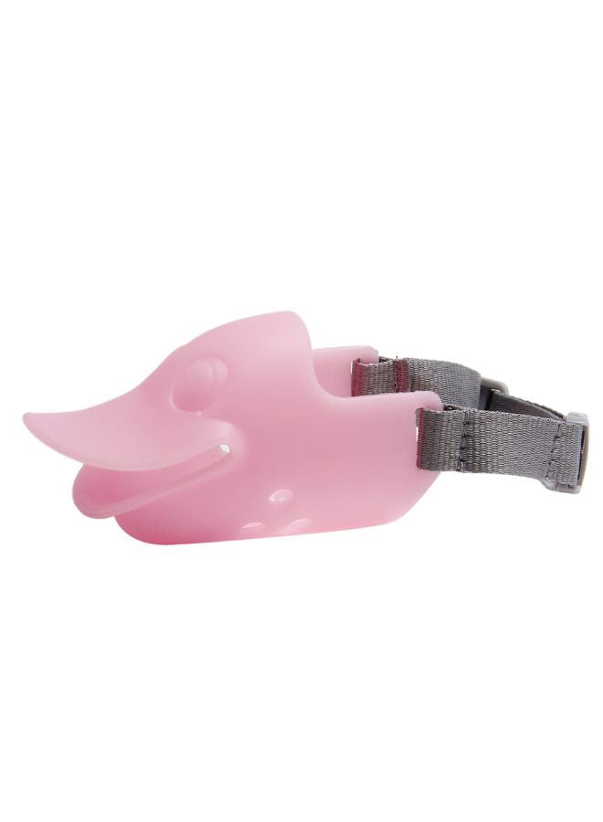 Generic Duck-Mouth Shaped Anti-Bite Muzzle With Adjustable Belt Pink/Grey S 