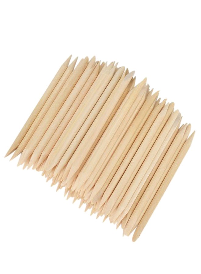Generic 100-Piece Disposable Nail Dead Skin Remover Set Beige - Image 1