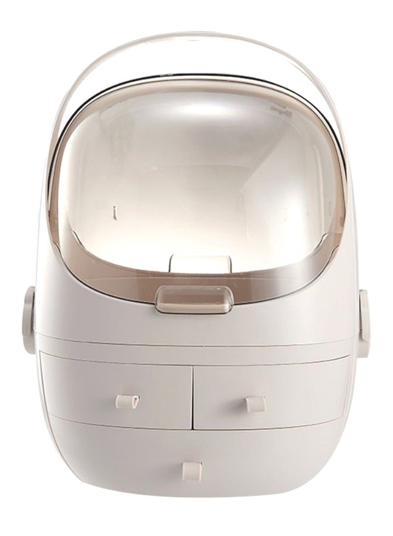 Dustproof Cosmetic Storage Box Grey/Brown