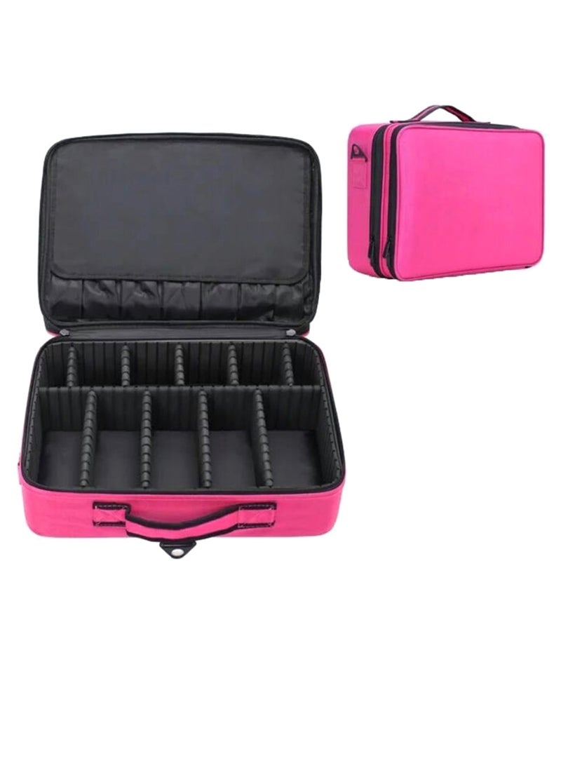 3-Layer Make-Up Artist Storage Bag Pink/Black