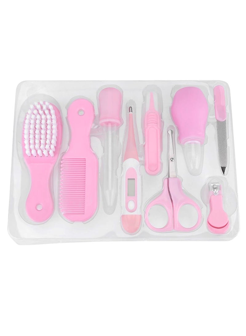 Generic 9-Piece Grooming Kit With Bag White/Pink/Clear - Image 2