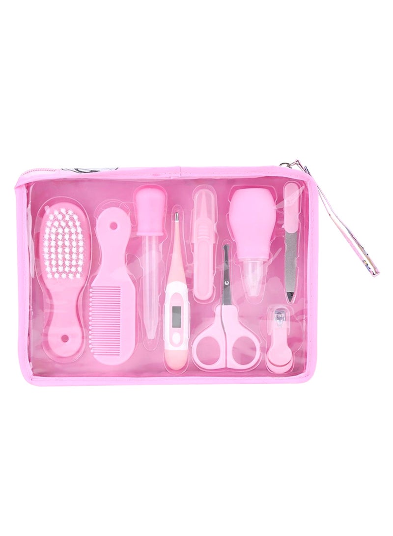 Generic 9-Piece Grooming Kit With Bag White/Pink/Clear - Image 1