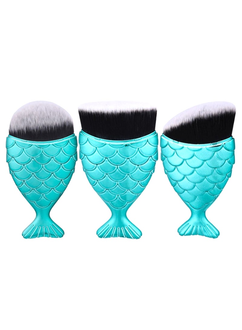 طقم فرش مكياج بشعيرات فايبر مكون من 3 قطع متعدد الألوان - Image 1