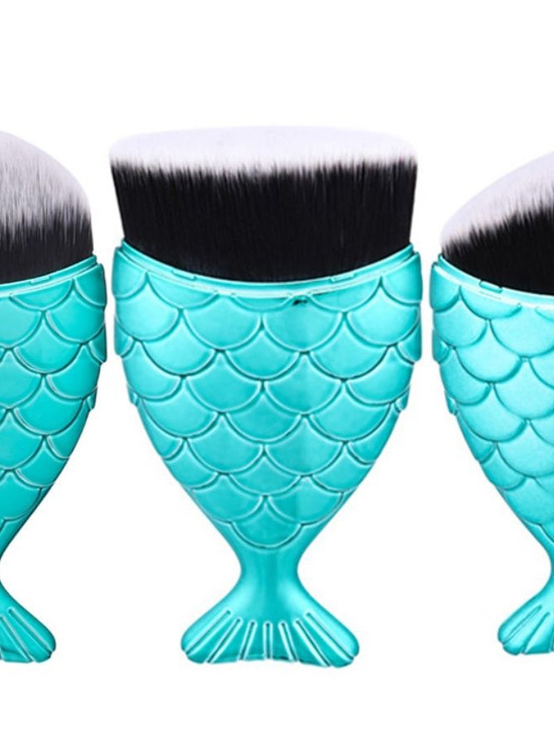 طقم فرش مكياج بشعيرات فايبر مكون من 3 قطع متعدد الألوان - Image 2