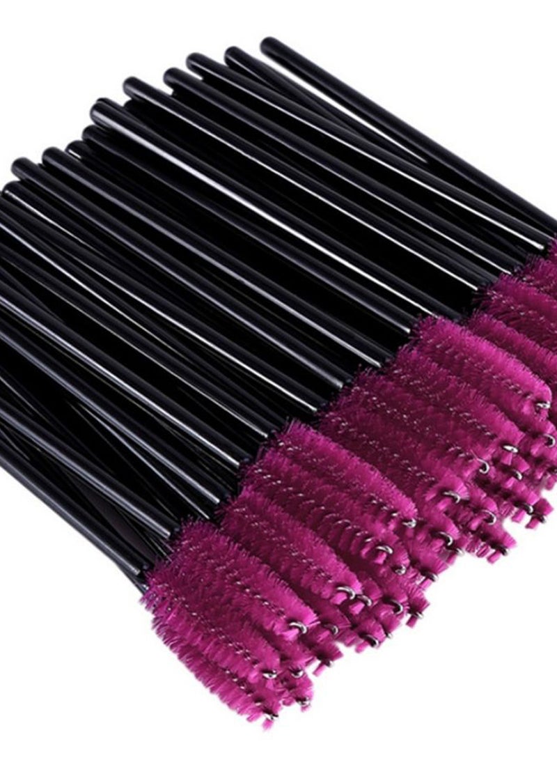 50-Piece Eyelash Round Brush Set Pink/Black - Image 2