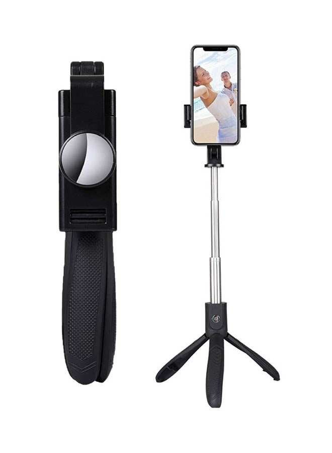 k6 - Tripod Extendable Selfie Stick With Bluetooth Remote Black - Image 1