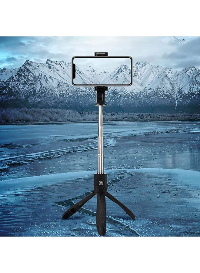 k6 - Tripod Extendable Selfie Stick With Bluetooth Remote Black - Image 1