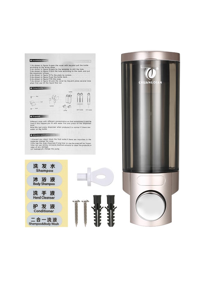 شوانجديان موزع صابون يدوي من قارورة واحدة يثبت على الجدار الشمبانيا الذهب 300ملليلتر - Image 5