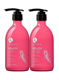 Luseta Pack Of 2 Keratin Smooth Shampoo And Conditioner Set 