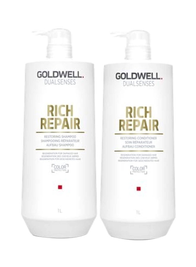 Goldwell Dual Senses Rich Repair Restoring Shampoo And Conditioner Set 